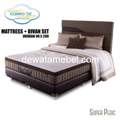 Mattress Divan Set Size 90 - Comforta Super Pedic 90 Set  / Black